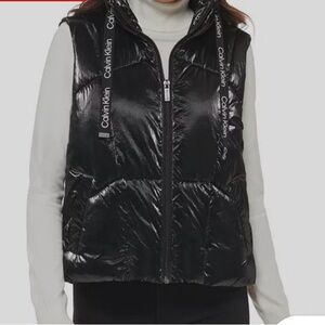 Calvin Klein Shiny Black Puffer Vest